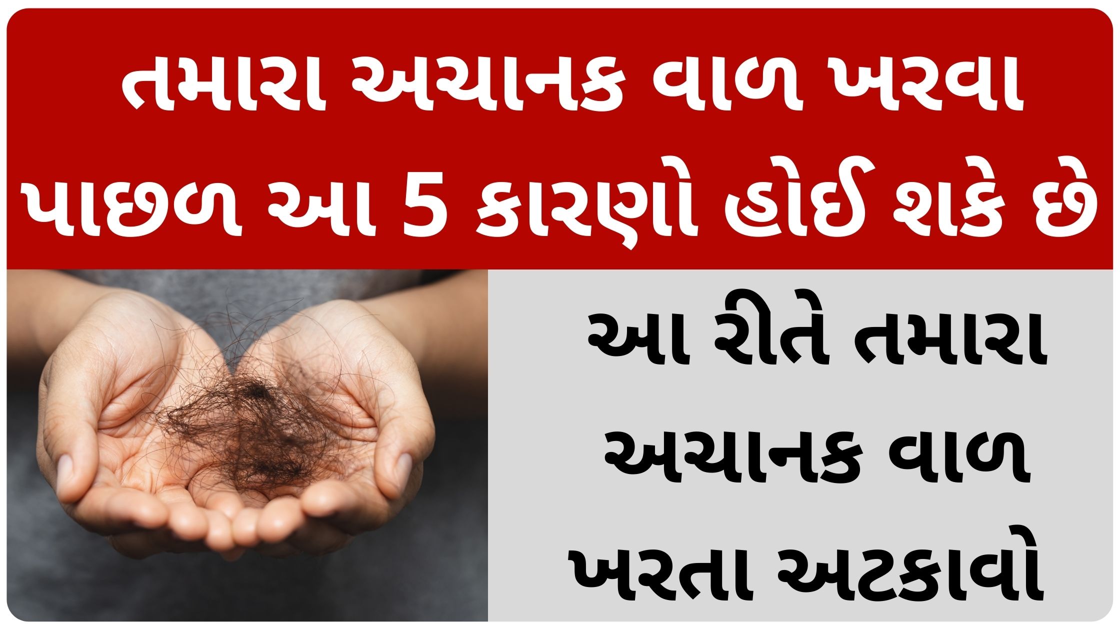 તમારા અચાનક વાળ ખરવા પાછળ આ 5 કારણો હોઈ શકે છે જાણો વાળ ખરતા અટકાવવા ...